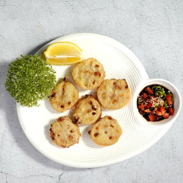 [단짠예찬] 빠삭 오징어연근튀김 1팩/2팩/3팩 (팩당1kg/약40개내외)