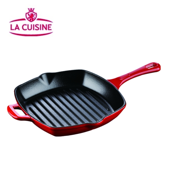 [La Cuisine] 라퀴진 양손 핸들 무쇠 그릴팬 24cm