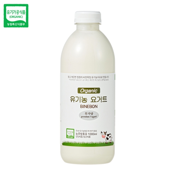 철원목장 수제 유기농 무가당요거트 150ml x 3ea 외 당일새벽착유 1A등급원유 유기가공식품인증