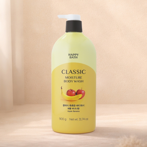 해피바스 클래식 촉촉한 바디워시900g 애플 바나나향