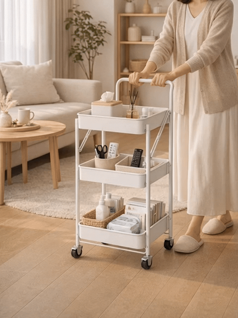 [NEW 런칭] 보프 3단 이동식 폴딩 프리미엄 컬러 수납장 1+1