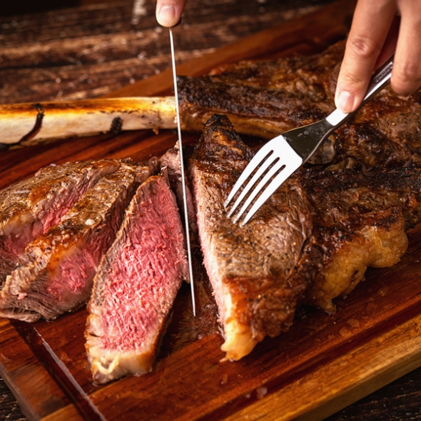 [블랙앵거스] 프리미엄 대용량 등심 스테이크 500gx1팩