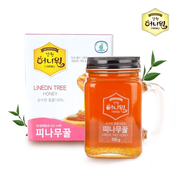 [허니원] 피나무 벌꿀 핸들컵 1병/2병/3병 (병당500g)