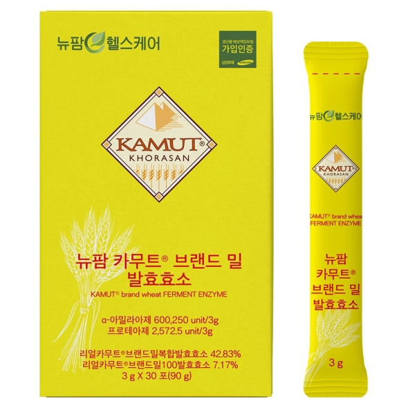 [뉴팜헬스케어] 뉴팜 카무트 브랜드 밀 발효효소 3g x 30포
