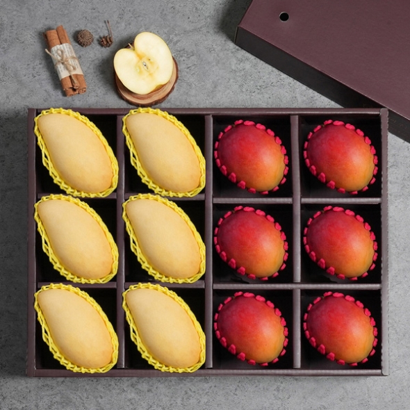 [프리미엄] 망고 선물세트 특16호(애플망고6과+골드망고6과) 12과 5kg  