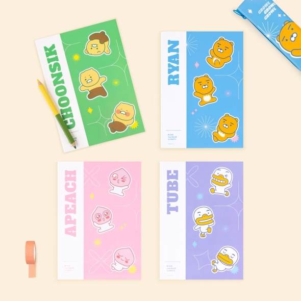 [KF]비비드 신학기 제본 노트 춘식,라이언,어피치,튜브(5개/10개)