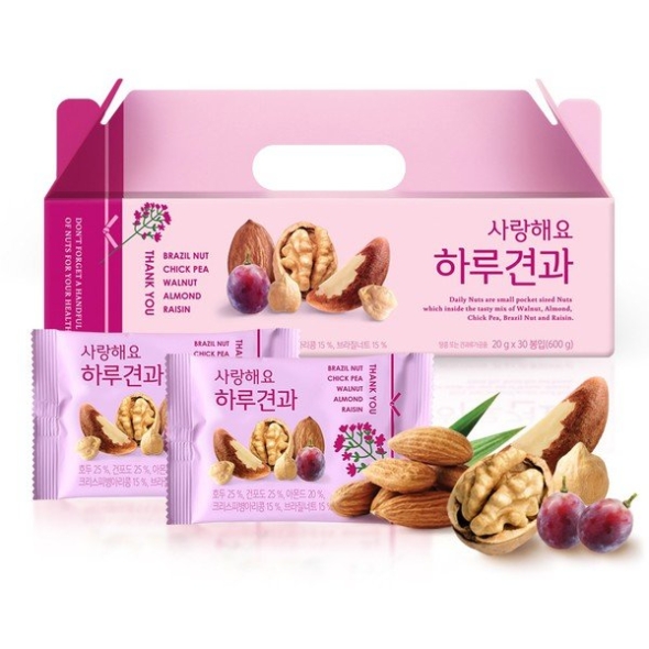 [선명농수산] 하루견과 (20g*30봉)_감사해요_고마워요_사랑해요