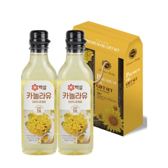 백설 카놀라유 500ml 2p (끈손잡이)