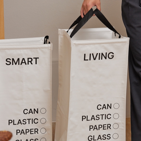 [키친플래그] 3단  타포린  분리수거함