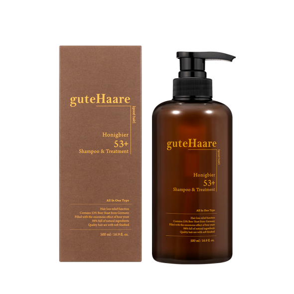 [탈모샴푸] 구트하르 허니비어 53+ 맥주효모 샴푸 앤 트리트먼트 500ml 