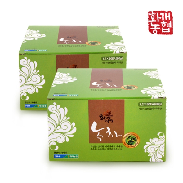 [화개농협] 화개장터 녹차 2박스/3박스 (박스당50티/60g)