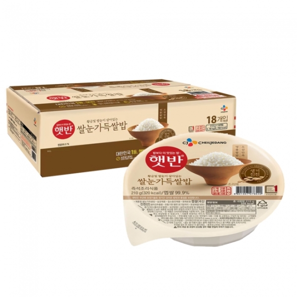 햇반 쌀눈가득 쌀밥 210g 18입
