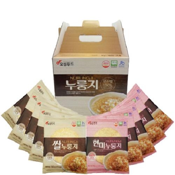 [김제_오성푸드_150g*10봉] 전통방식 양면으로 구워 더욱 고소한 누룽지(쌀5+현미5)