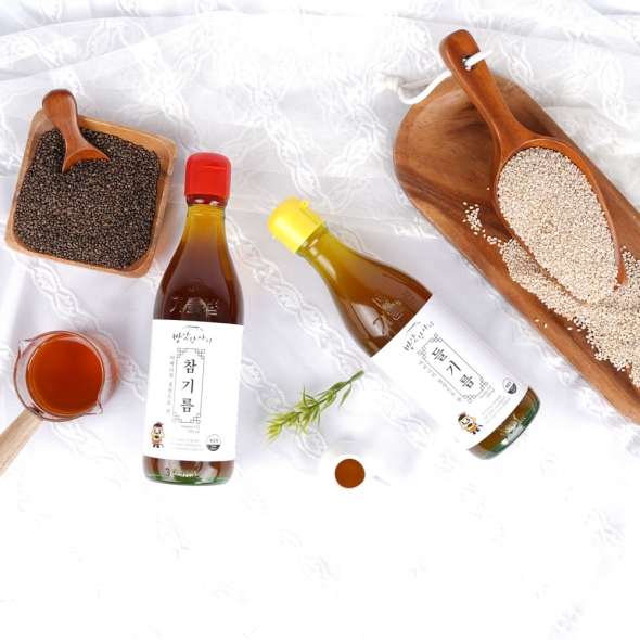 [방앗간아이] 좋은 통참깨로 짜는 고소한 비건 착한 참기름 들기름