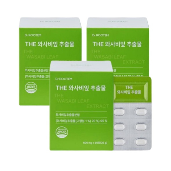 닥터루템 와사비잎 추출물 이소비텍신 60정, 3박스