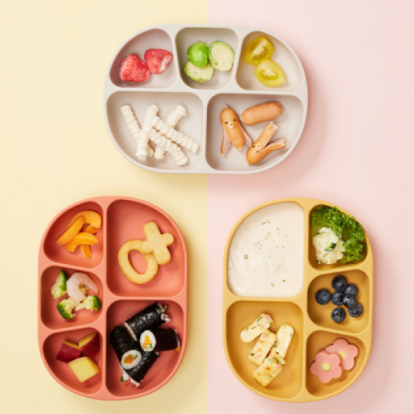 [락앤락]리틀럽 실리콘 흡착식판 SET (핑크/아이보리/옐로우)