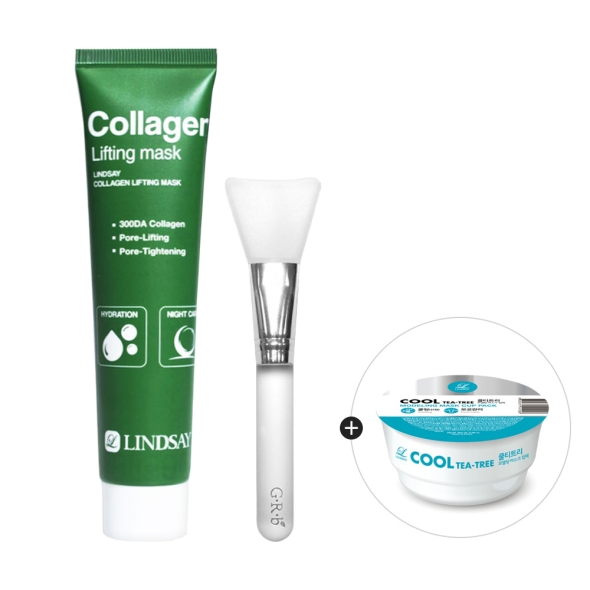 [특별할인] 린제이 콜라겐 리프팅 랩핑 마스크 결광팩+팩브러쉬(모델링 컵팩 증정)