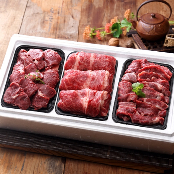 [名品] 1등급이상 횡성한우 구이선물세트 1.2kg / 1.8kg (등심,안심,특수부위)