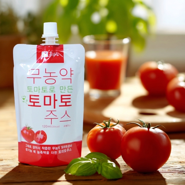 [力] 그대로 갈아만든 무농약 토마토주스 120ml 30포
