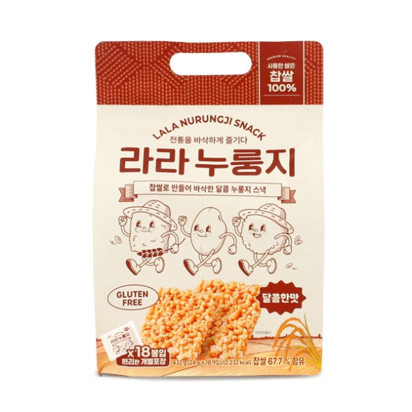 [전통과자] 라라 누룽지스낵 432g(24gx18봉입/개별포장) 1봉/2봉/3봉