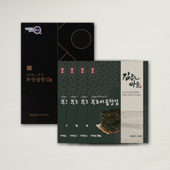 [브라이트데이] 김굽는마을 무조미곱창김 선물세트(20g x 4봉)