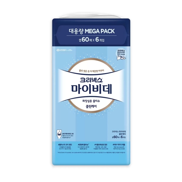 크리넥스 마이비데 물티슈 60매x6팩