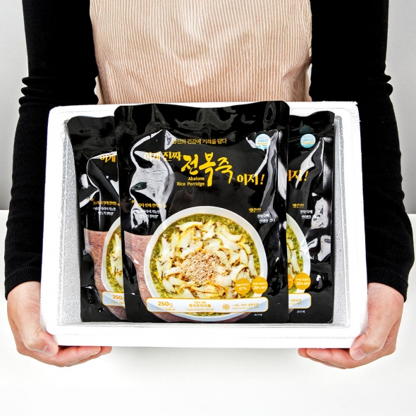 [力] 전복듬뿍 진도 전복 전복죽 밀키트 250g*3개