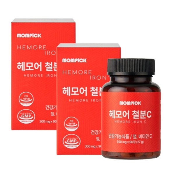 맘픽 헤모어 철분C 고함량 비헴철 철분제 영양제 1박스