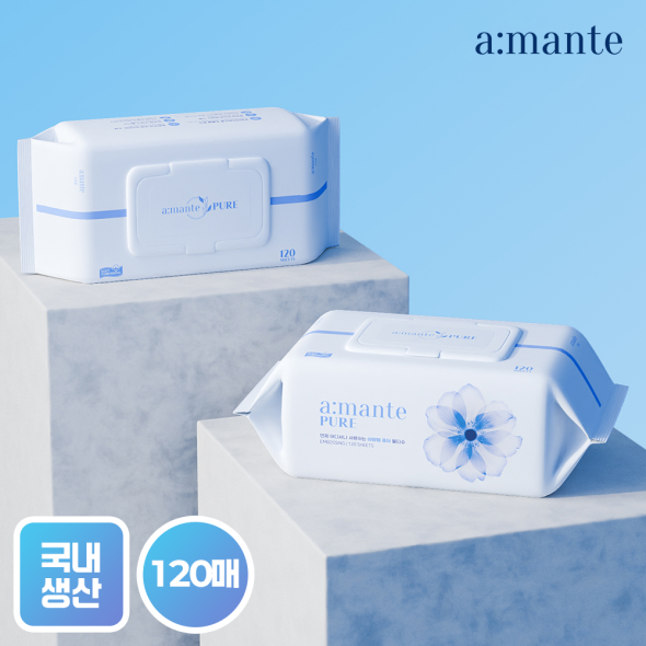 대용량 50gsm 아기물티슈 도톰 엠보싱 캡형 120매 10팩/20팩