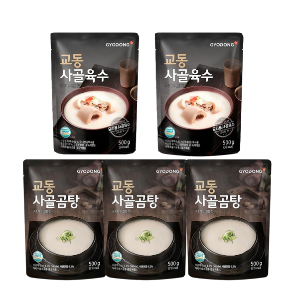 [보름데이] [교동식품] 사골곰탕(500g) 3개  +  사골육수(500g) 2개