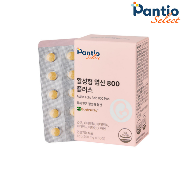 [보령약국] 판티오 활성형 엽산 800 이노시톨 임신준비 초기 영양제 60정(2개월분)