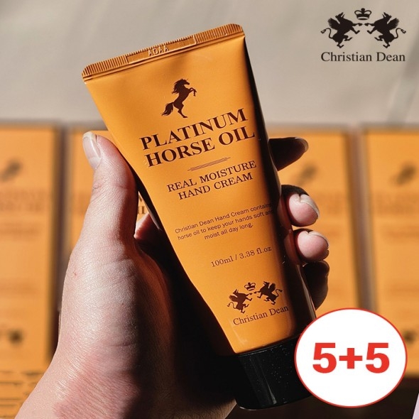 [크리스찬딘] [5+5] 플래티넘 홀스오일 촉촉한 핸드크림 100ml (10개 세트)