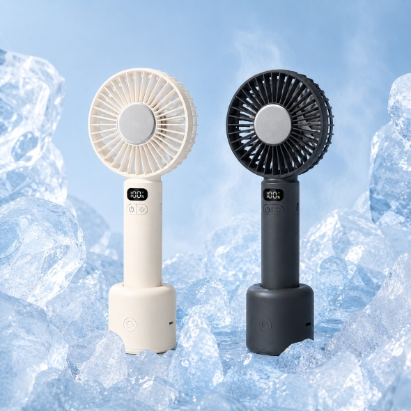[엑스트라] 블루스톰 F26 아이스쿨링 급속냉각 BLDC 휴대용 선풍기(거치회전용 받침포함)