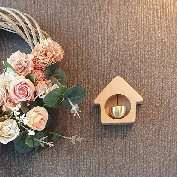 [만원의행복] 하우스 원목 도어벨_라이트우드