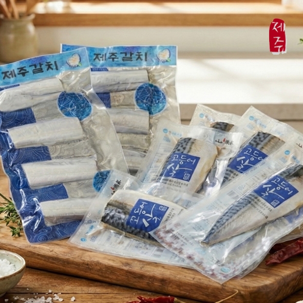 [제주특선] 은갈치/고등어살 모듬세트 3호(은갈치 대 2마리+고등어살 대 10팩)