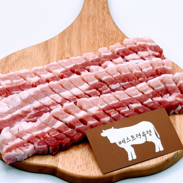  [베스트정육점]국내산 한돈 암돼지 칼집삼겹살 600g