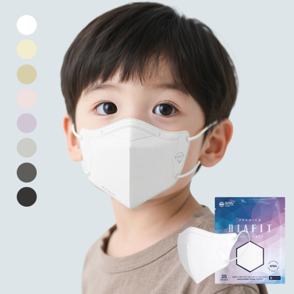 [다이아핏] KF94 새부리형 어린이 유아 황사 마스크 25매입 파우치형 (옵션선택)