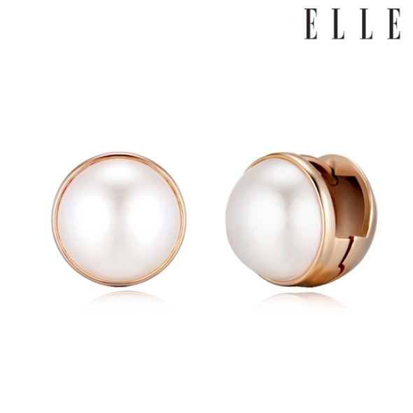 엘르주얼리 14K GF 진주 원터치 귀걸이 ELGPEE491 로즈골드