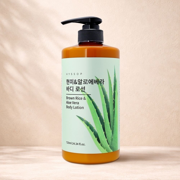 히솝 현미 엔 알로에 베라 바디 로션 720ml 수분 보습 끈적임없는