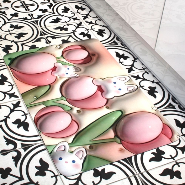 [특별할인] 지알비 3D 규조토 화장실 욕실 빨아쓰는 패밀리 발 매트