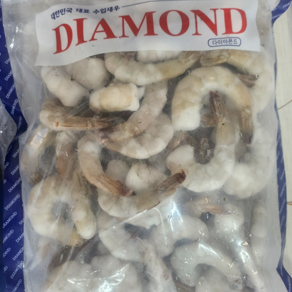 홍지수산 다이아몬드새우 탈각새우 900g 1팩 수입 손질 냉동 꼬리만있는새우