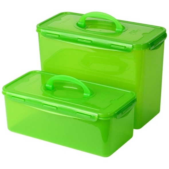 락스타 미라클락 진공 밀폐용기 세트(4L+8L) 대용량 전자렌지 신선야채 식품 보관용기