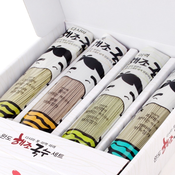 [완도바다] 해조국수4종세트(다시마/미역/톳/파래국수 각250g)