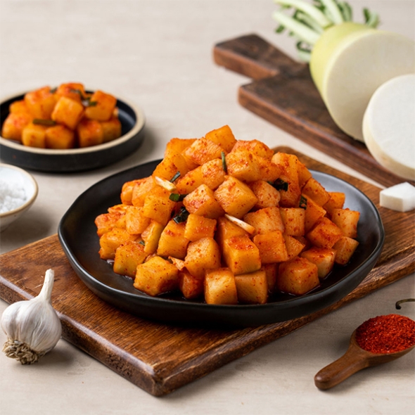 100% 국내산 원재료 - 25년 보성 녹차김치 - 깍두기 2kg,3kg,5kg,10kg
