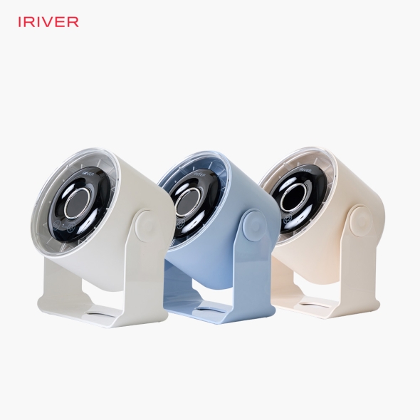 [아이리버 정품] 스톰 저소음 터보 LED 무드등 미니 책상 캠핑 사무실 탁상용 감성 선풍기