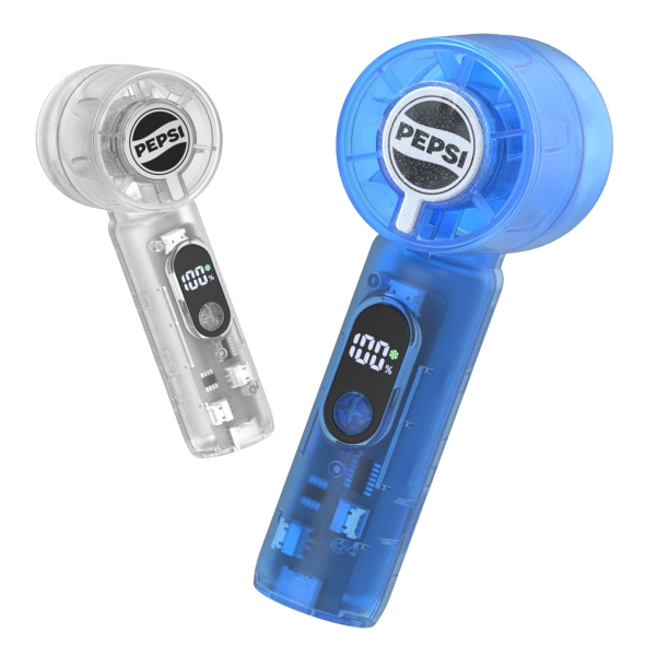 펩시 휴대용 무선 핸디 아이스  펠티어 냉각 선풍기 미니 쿨링 BLDC 손풍기+파우치 세트