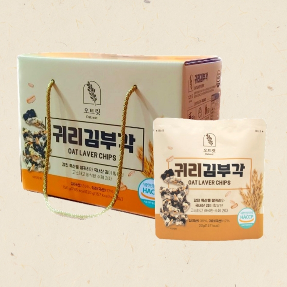 (오트릿) 당류 0% 귀리김부각 5봉 선물세트