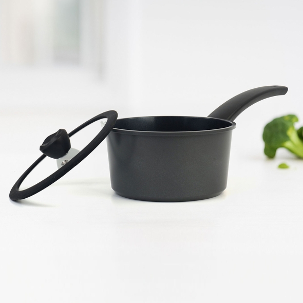 [알루아트] IH 매트블랙 편수냄비18cm