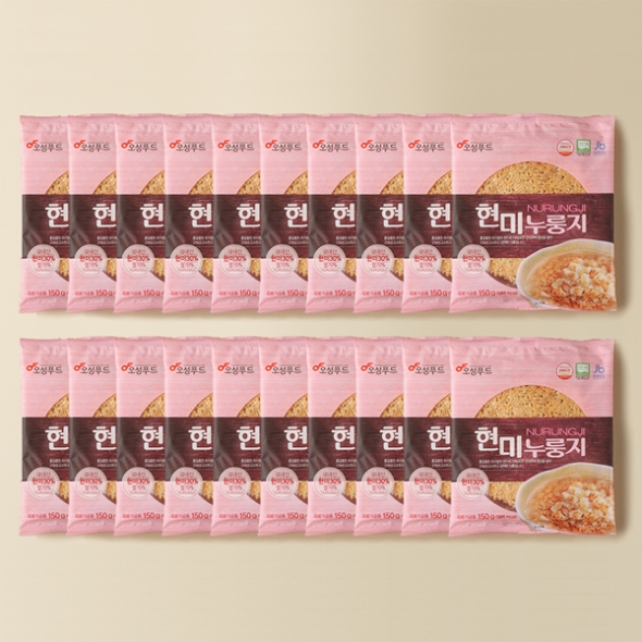 [김제_오성푸드_150g*20봉] 전통방식 양면으로 구운 현미누룽지