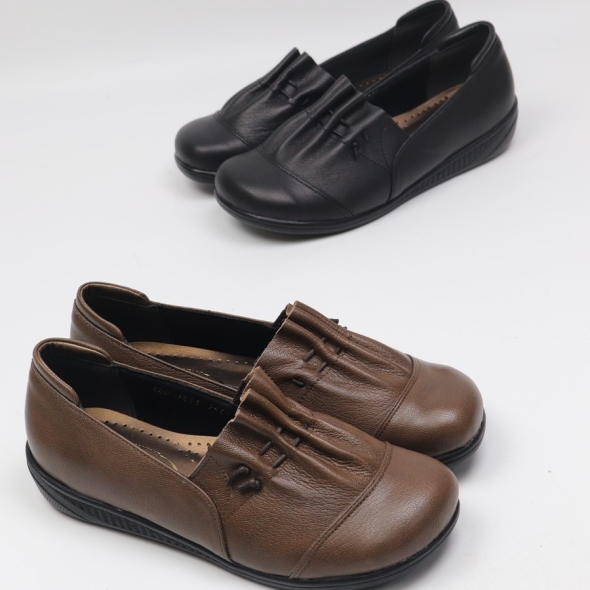 [개성시대] 국내산 여성 3cm 가죽 단화 190g 데일리
